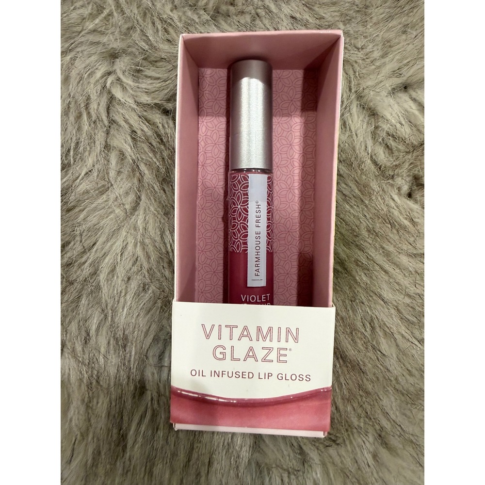 Farmhouse Fresh Vitamin Glaze Oil Infused Lip Gloss Violet Orchid NIB Sealed